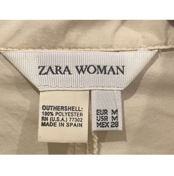 ZARA Tan 3/4 Bell Sleeve Blouse - Picture 2 of 5